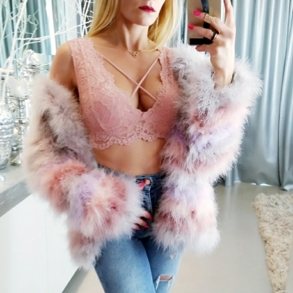 BLUSH Lace Criss Cross front Bralette - Picture 2 of 4